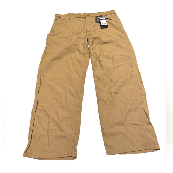 CARHARTT MEN'S FR MIDWEIGHT CANVAS JEAN LOOSE FIT GOLDEN KHAKI NEW 40 X 30 - Picture 3 of 8